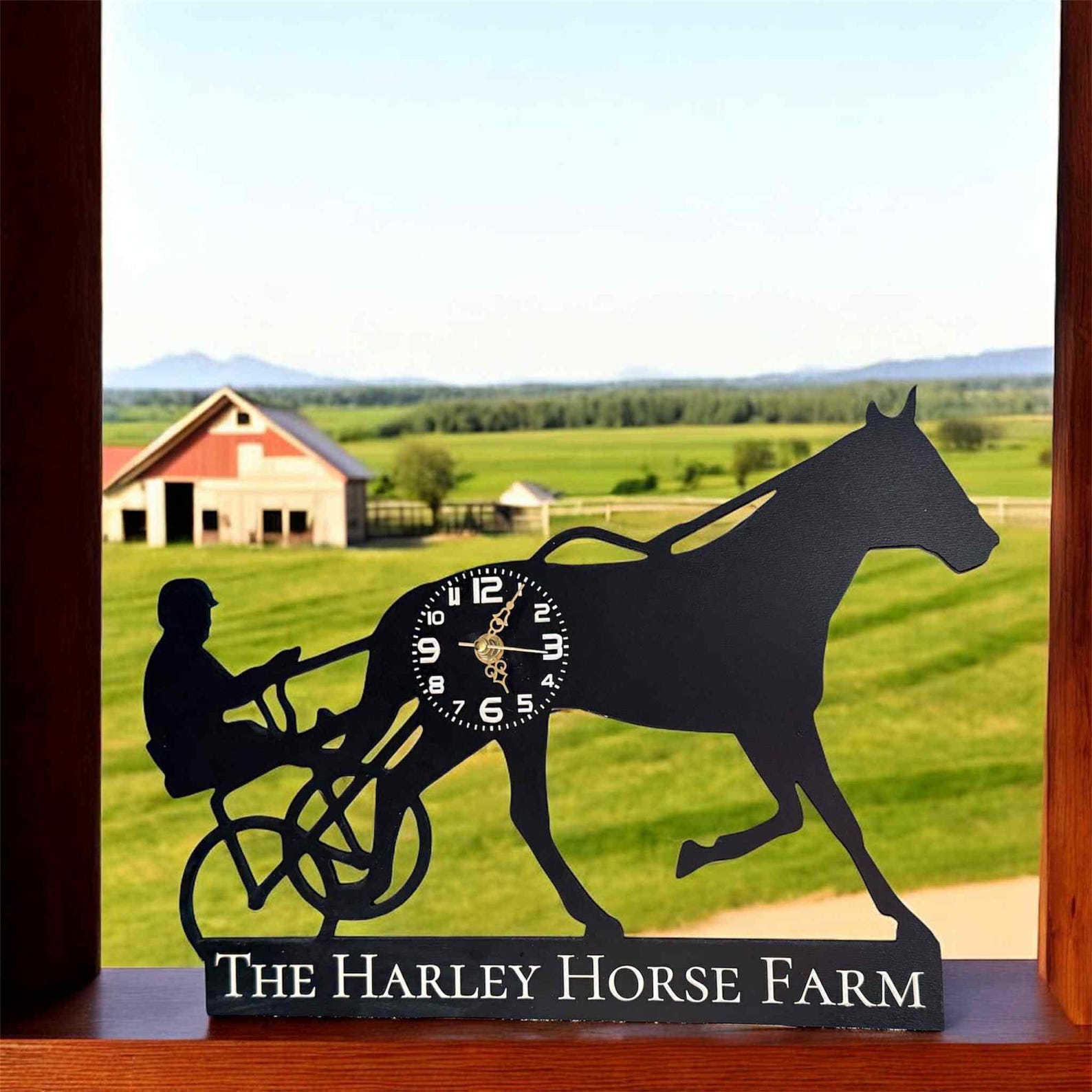 Personalized Harness Horse Clock. Harness Horse. Standardbred Racing ...
