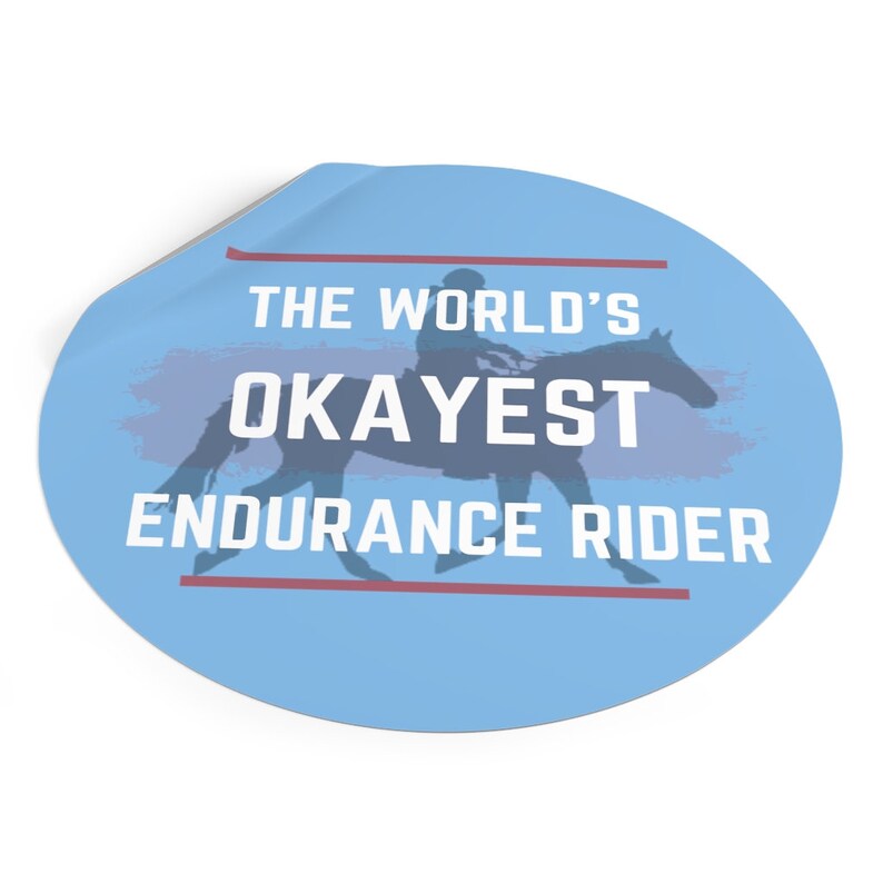The Worlds Okayest Endurance Rider Round Vinyl Sticker