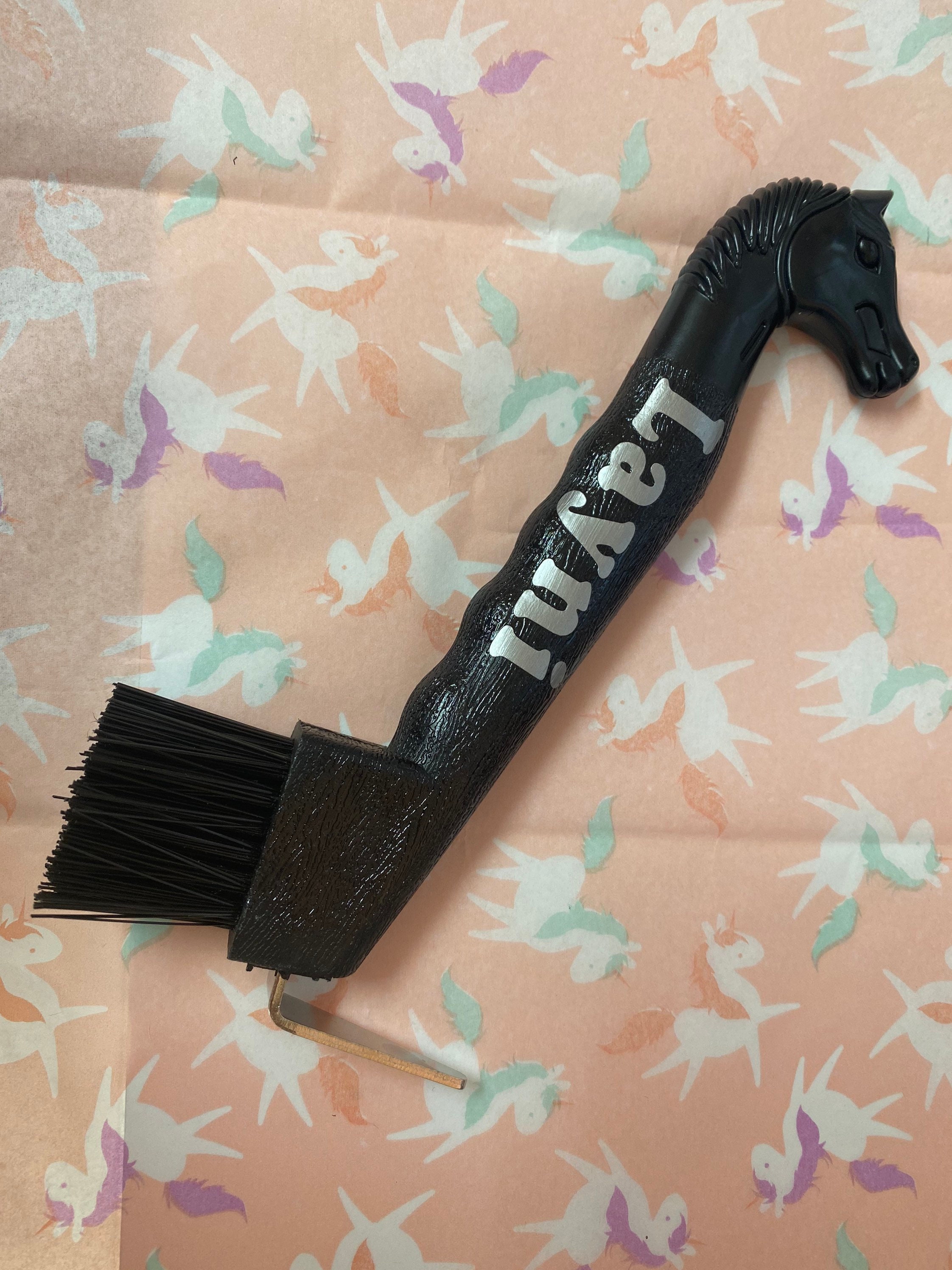 Horse headPersonalized Horse Hoof Pick with Brush. Horse gift. Horse