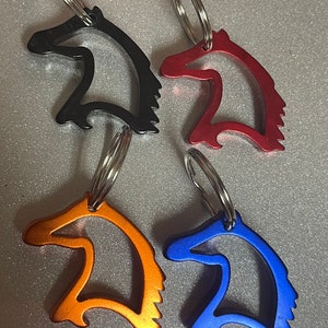 Aluminum Horse Head Keychain Bottle Opener Horse Charm. Horse keys.