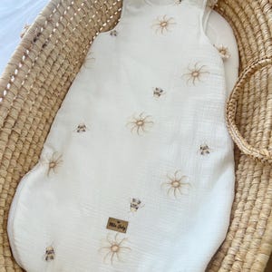 Saco de dormir para recém-nascido com margarida | Saco de dormir para bebê | Saco de fraldas para recém-nascido | Saco de dormir para bebê macio e aconchegante, presente ideal para chá de bebê