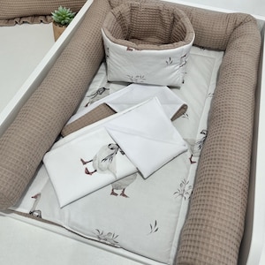 Baby Changing Mat with goose print, cotton Portable Diaper Changing Pad Cover, Waffle Cotton Nappy Mat, Ideal Baby Shower Gift