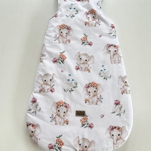 Newborn sleeping bag with Elephants Print | Baby Sleeping Sack | Newborn Swaddle Bag | Soft & Cozy Baby Sleep Bag
