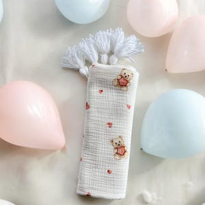 Letni muślinowy kocyk do otulania | Lekki kocyk dla niemowląt na lato | Idealny prezent na baby shower i oddychający kocyk