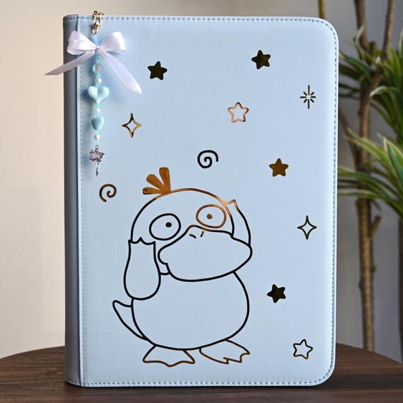 psyduck pokemon card binder Pokemon Binder 4 / 9 Pockets | Psyduck Pokemon Theme, Ringless Design. *keychain Sold Separately*