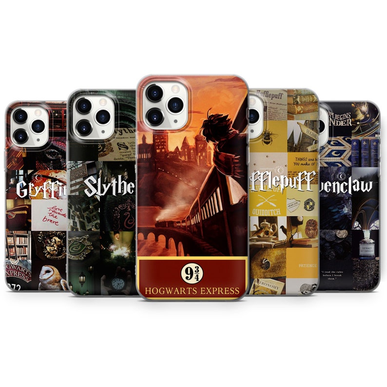Harry Potter Phone Case, Hogwarts House Cover for iPhone 14 Pro, 13, 12