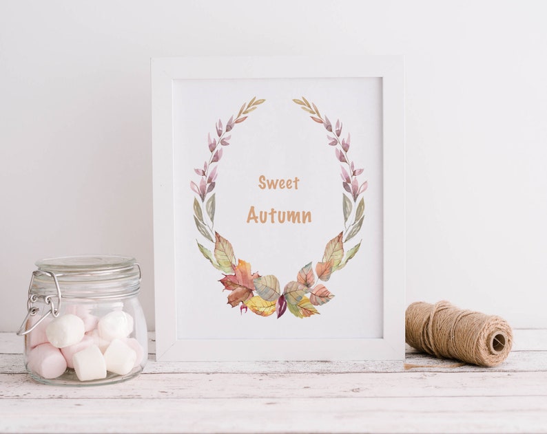 Autumn Watercolor Clipart Fall Frames Clip Art Autumn Flower - Etsy
