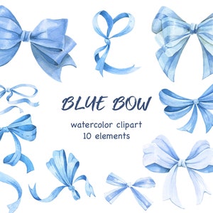 Imágenes prediseñadas de arcos azules de acuarela, imágenes prediseñadas de cinta, lazo pintado a mano, lazo de regalo, lazo de seda, tarjeta de felicitación, imágenes prediseñadas de niño, cinta de acuarela