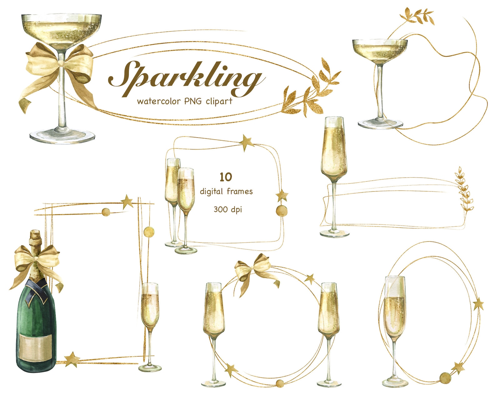Watercolor Champagne Clipart Gold Line And Champagne Glass PNG Gold watercolor-champagne-clipart-gold-line-and-champagne-glass-png-gold