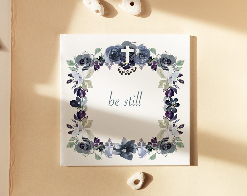 Cross Rose Frame Watercolor Floral Frames With Cross. Floral Religious Cross - Etsy