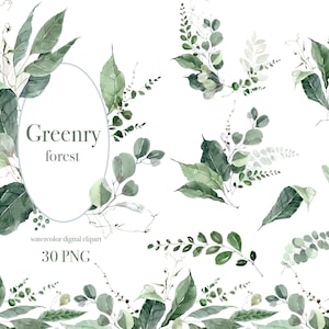 Aquarell Grün PNG Clipart, Frühlingsgrün Aquarell Arrangements, grüne Blätter, Eukalyptus Border Kranz, Waldgrün Blumensträuße.