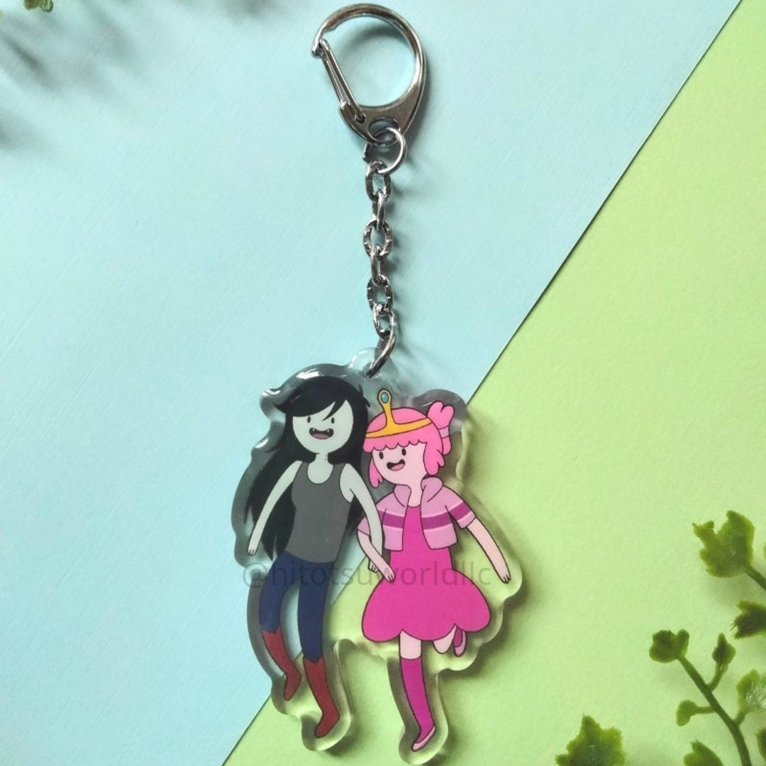 PB X Marcy Keychains Adventure Time Couple Charm Princess Bubblegum X