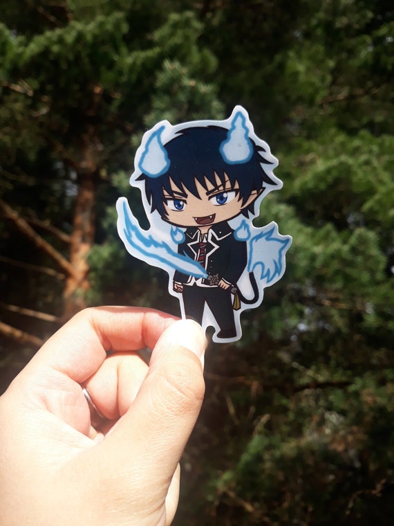 rin chibi sticker waterproof sticker the blue exorcist etsy australia
