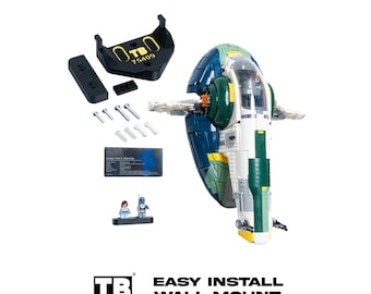 Vertical Wall Mount for LEGO Star Wars Jango Fett's Firespray-Class Starship-75409