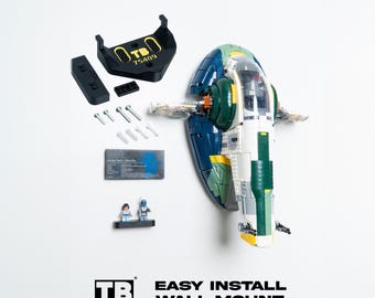 Vertical Wall Mount for LEGO Star Wars Jango Fett's Firespray-Class Starship-75409