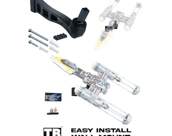 Cobra Arm Wall Mount Compatible With LEGO Star Wars Y-Wing Starfighter 75181