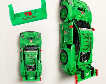 Vertical Wall Mount for LEGO Technic Porsche 911 GT3 R REXY AO Racing Car-42224