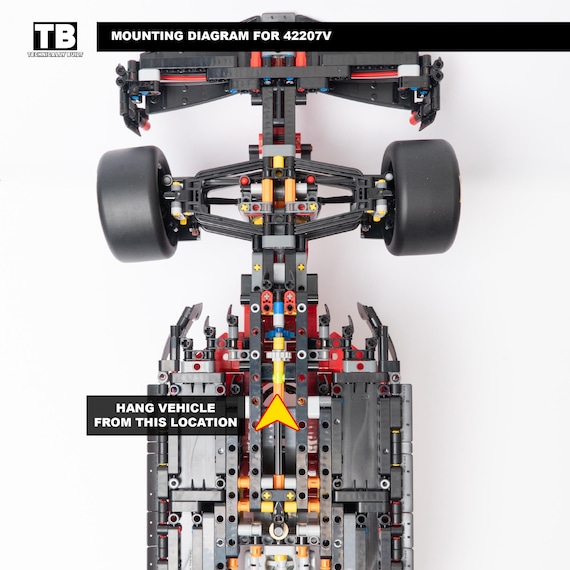 Vitrine aus Plexiglas® für LEGO® Ferrari SF-24 F1 Rennauto (42207