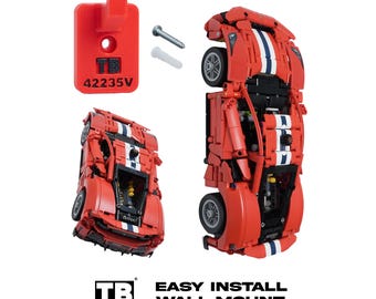 Vertical Wall Mount for LEGO Technic Ferrari 488 Pista Car-42235