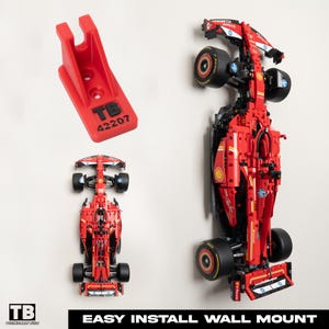 Vertical Wall Mount for LEGO Ferrari SF-24 F1 Car - 42207