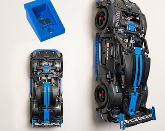 Vertical Wall Mount for LEGO Porsche GT4 e-Performance Race Car-42176
