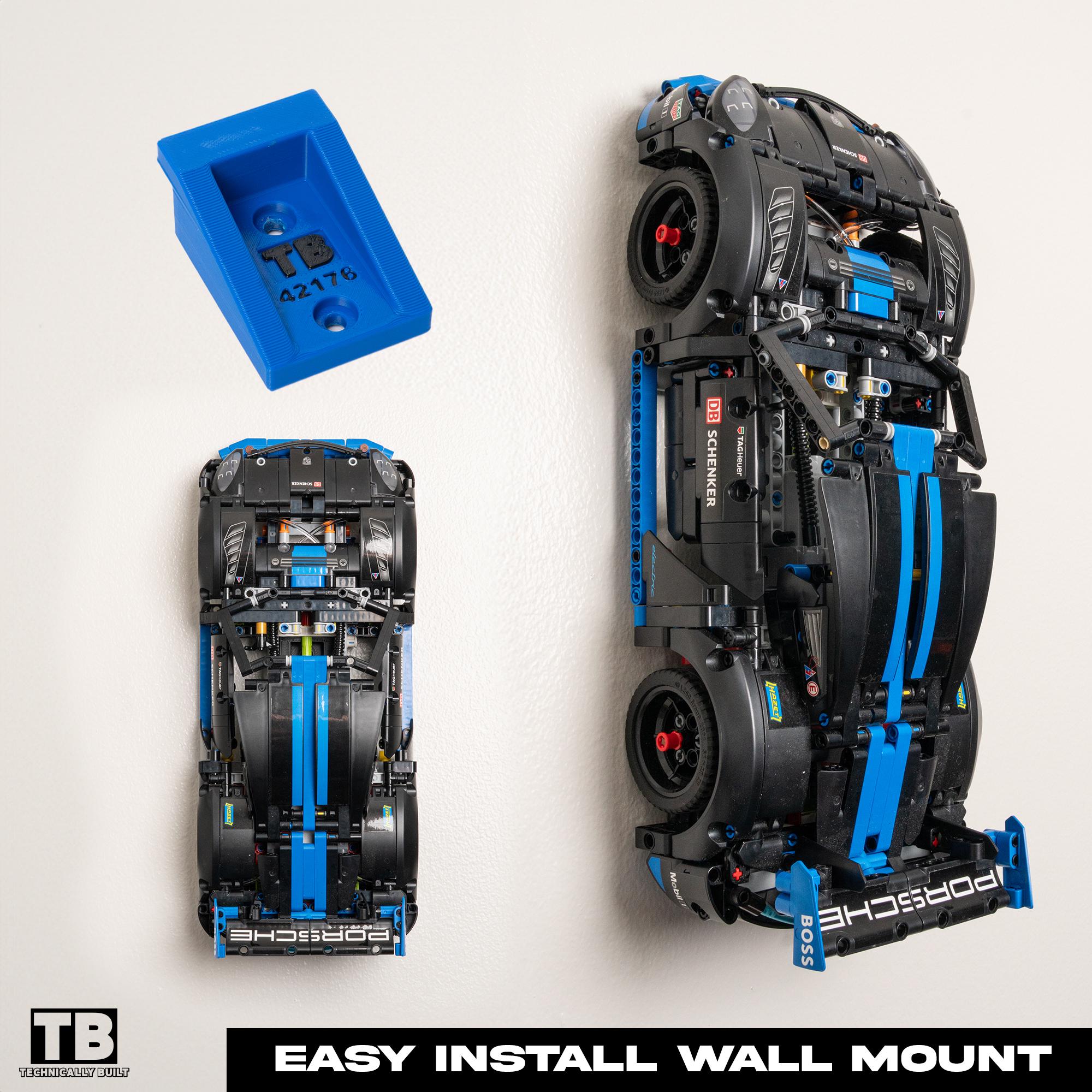 Support mural vertical pour voiture de course e-Performance LEGO Porsche GT4-42176