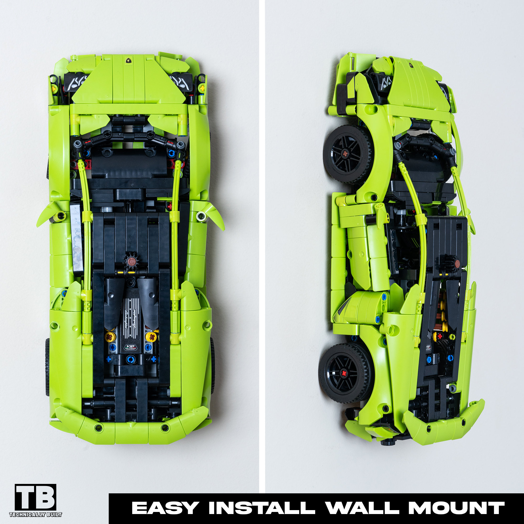 Wall Mount for LEGO Technic Lamborghini Huracan - 42161/42196