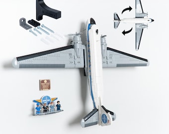 Vertical Wall Mount for LEGO Icons Douglas DC-3 Panam Airliner-11378