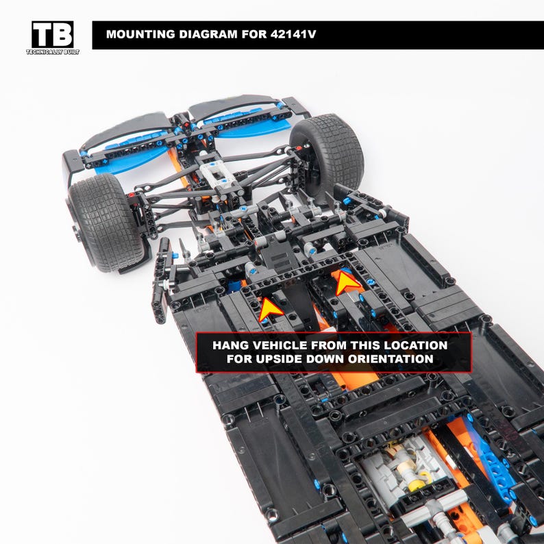 Vertical Wall Mount for LEGO McLaren F1 Wall Mount-42141 image 5
