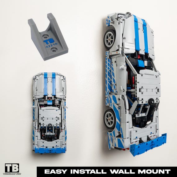 Vertical Wall Mount for LEGO 2 Fast 2 Furious Nissan Skyline GT-R