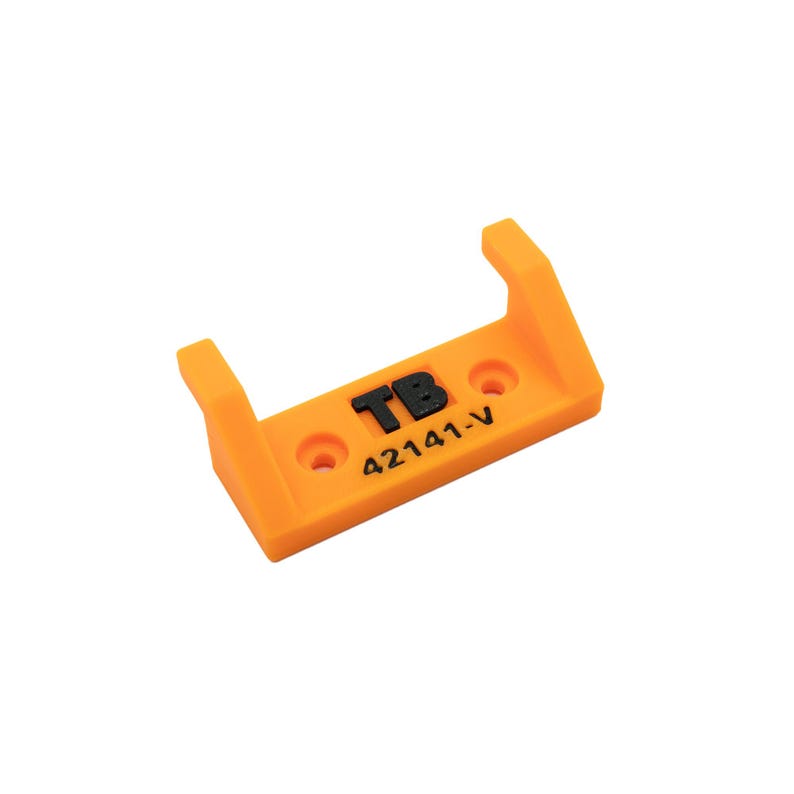 May include: Orange plastic wall mount with the text "TB 42141-V" printed on it.