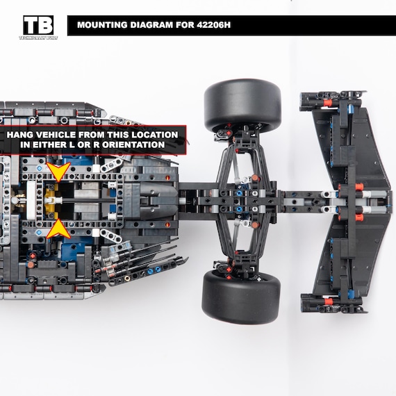 Horizontal Wall Mount for LEGO Technic Oracle Red Bull RB20 F1