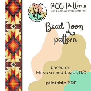 Native inspired bead loom patern - Magic prairie dream loom bracelet pattern