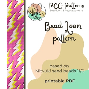 Lightning bead loom pattern - bead loom bracelet pattern