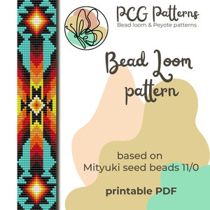Native inspired bead loom pattern -  Happiness loom bracelet pattern
