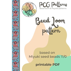 Narrow octopus bead loom pattern - bead loom bracelet pattern