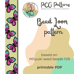 Bead loom pattern - Summer butterfly loom bracelet pattern