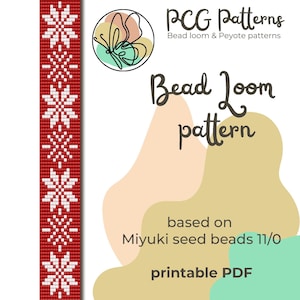 Mönster för armband med jultröja och pärlvävstol - Miyuki-fröpärlor (PDF-mönster)