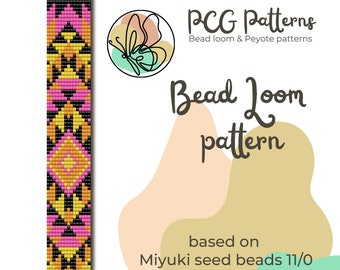 Sunset Bead Loom Bracelet Pattern – Native Inspired Design (PDF Pattern)