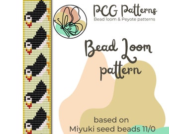 Papegaaikraal weefgetouw armbandpatroon - DIY rocailles (pdf-patroon)