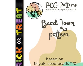 Trick or Treat Bead Loom Pattern - Halloween Bracelet (PDF Pattern)