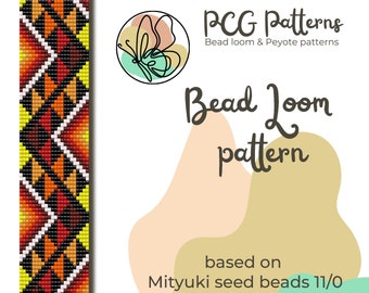 Native inspired bead loom patern - Sunrise loom bracelet pattern
