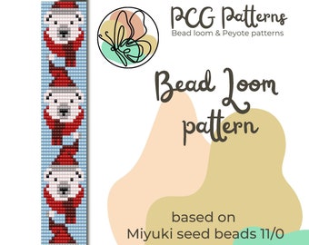 PDF Anleitung für das Eisbär-Weihnachts-Perlen-Loom-Armband