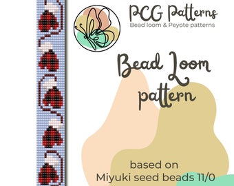 Patrón de telar de cuentas para guantes navideños: pulsera DIY (patrón PDF)