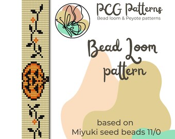 Halloween Pumpkin Bead Loom Bracelet Pattern - Spooky DIY (PDF Pattern)