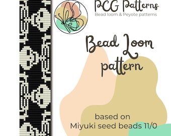 Halloween Skeleton Bead Loom Bracelet Pattern (PDF Pattern)