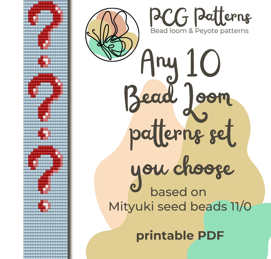 10 Bead Loom Patterns Set 10 Chosen Loom Bracelet Patterns Etsy