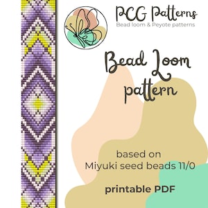 Violet Bead Loom Bracelet Pattern – Native Inspired (PDF Pattern)