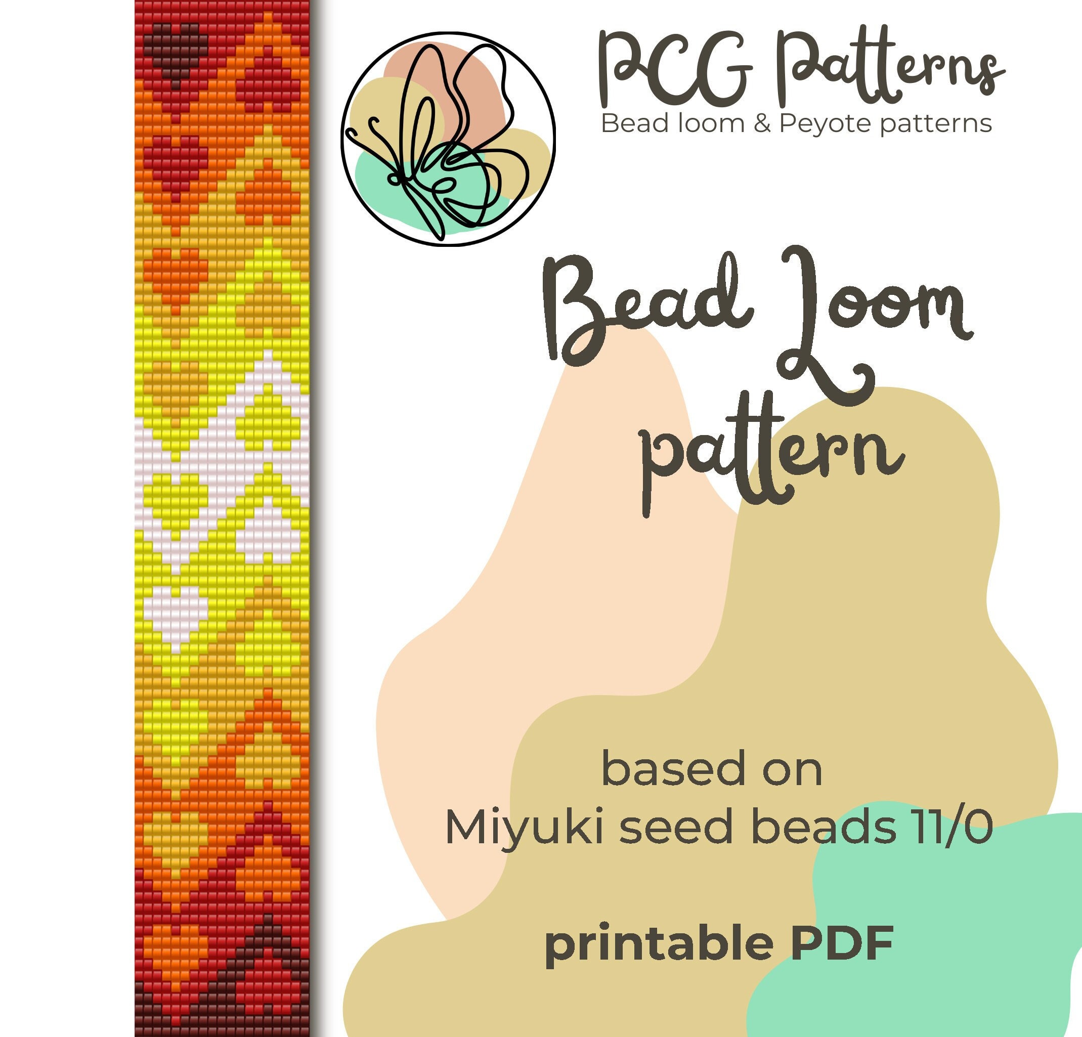 LOOM Hearts Amour Toque / Beanie / Fair Isle / Teens / Woman / Knit Hat /  Loom Knitting Pattern PDF Instant Download ONLY 