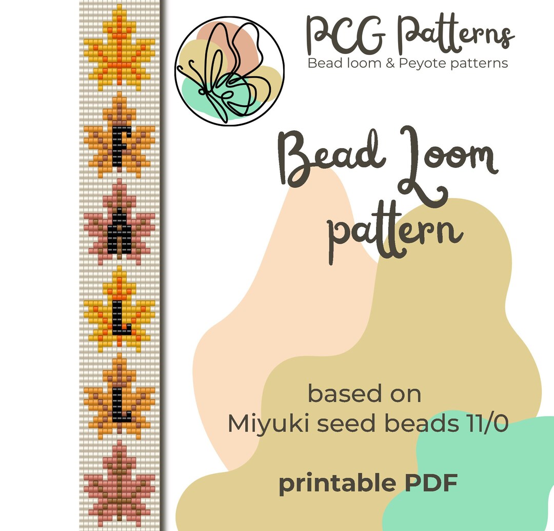 Fall Leaves Bead Loom Bracelet Pattern – DIY Seed Beads (PDF Pattern ...